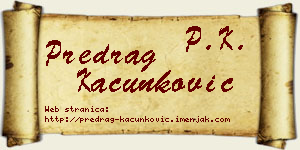 Predrag Kačunković vizit kartica